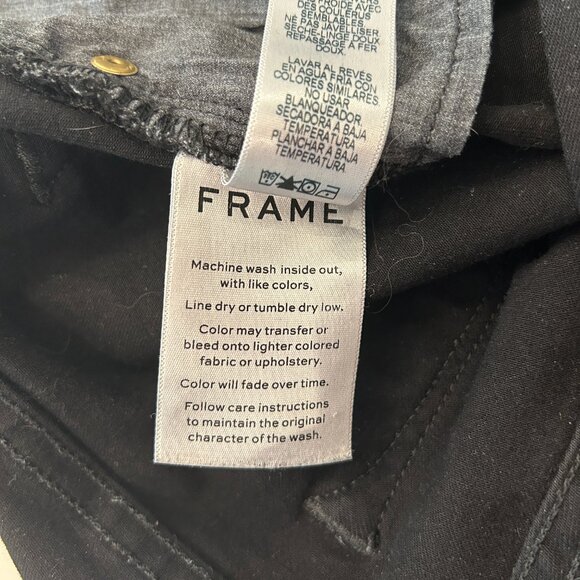 Frame Le High Skinny jeans with gold zippers at ankles - Picture 8 of 8